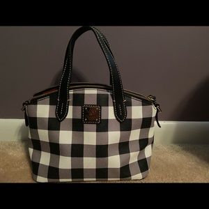 Dooney & Burke black and white plaid bag.